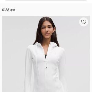 lululemon athletica Define Hooded White Jacket-Nulu